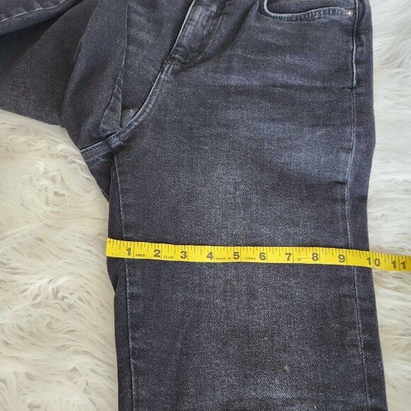 Anthropologie Pilcro Split Hem Straight Leg Jeans Women's 31‎ High Rise Black - Picture 11 of 16
